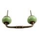 Pea Green Crackle Ceramic Bridge Handle